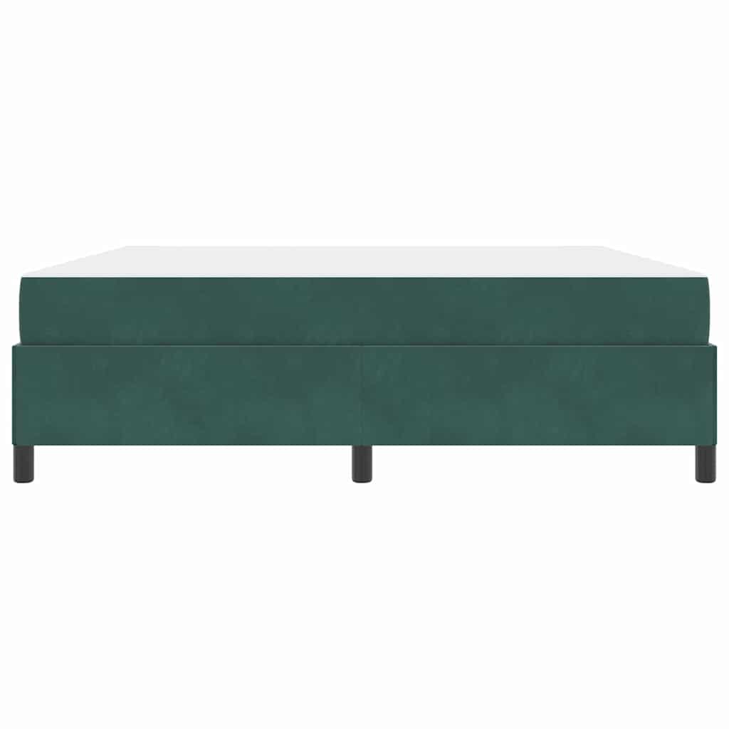 vidaXL Cadru de pat cu saltea Verde închis și alb 180 x 200 cm Catifea vidaXL Cadru de pat cu saltea Verde închis și alb 180 x 200 cm Catifea