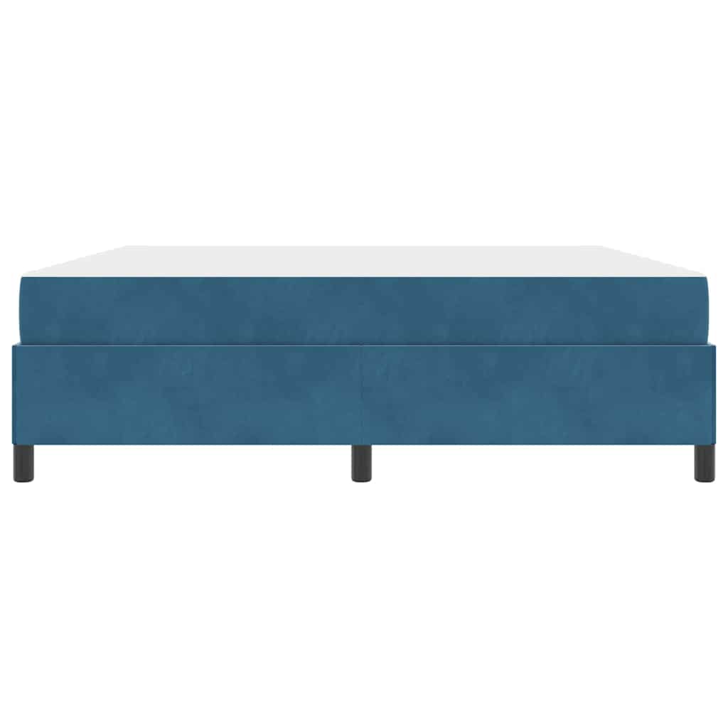 vidaXL Cadru de pat cu saltea Albastru închis 180 x 200 cm țesătură