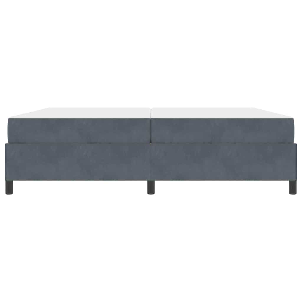 vidaXL Cadru de pat Gri închis, gri și alb 200 x 200 cm Catifea