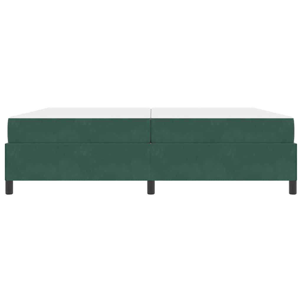vidaXL Cadru de pat Verde închis, verde și alb 200 x 200 cm Catifea