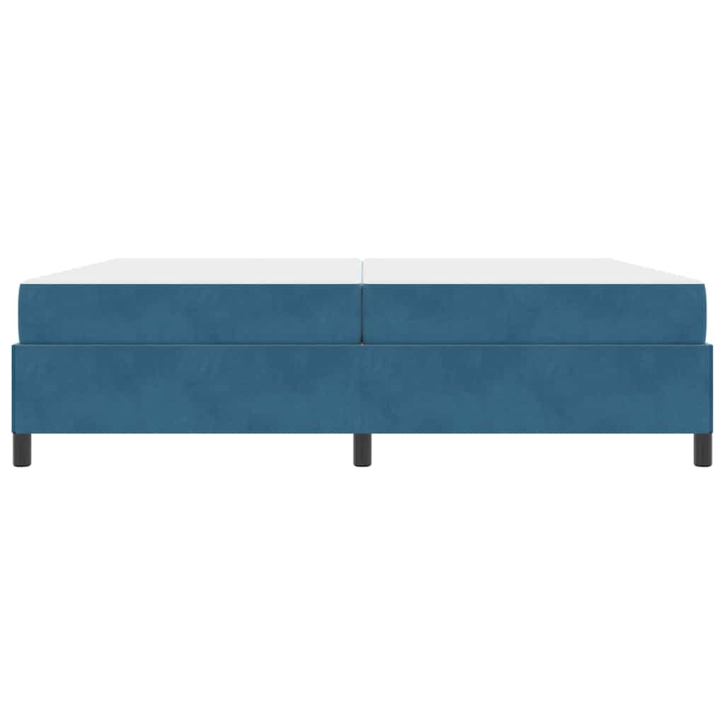 vidaXL Cadru de pat Albastru închis și alb 200 x 200 cm Catifea vidaXL Cadru de pat Albastru închis și alb 200 x 200 cm Catifea