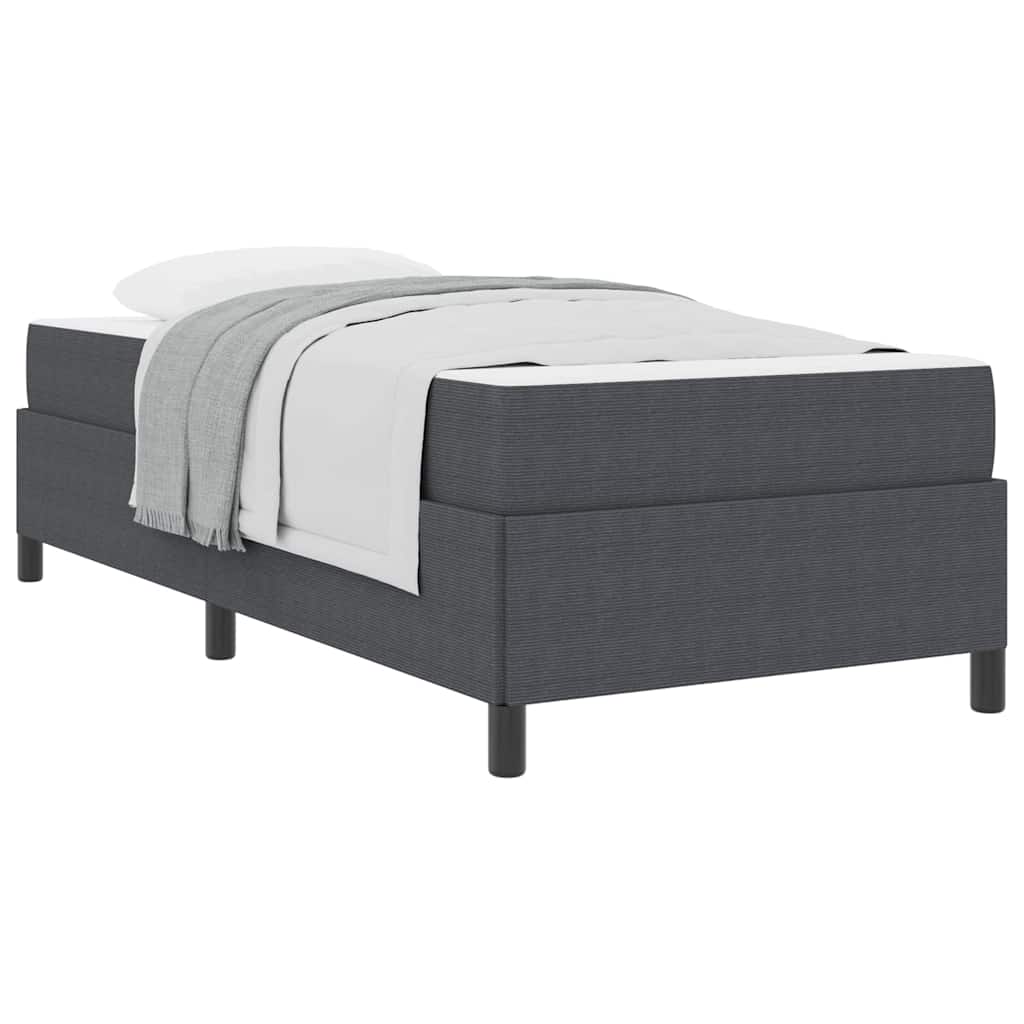 vidaXL Cadru de pat Gri închis 100 x 200 cm Țesătură de catifea vidaXL Cadru de pat Gri închis 100 x 200 cm Țesătură de catifea