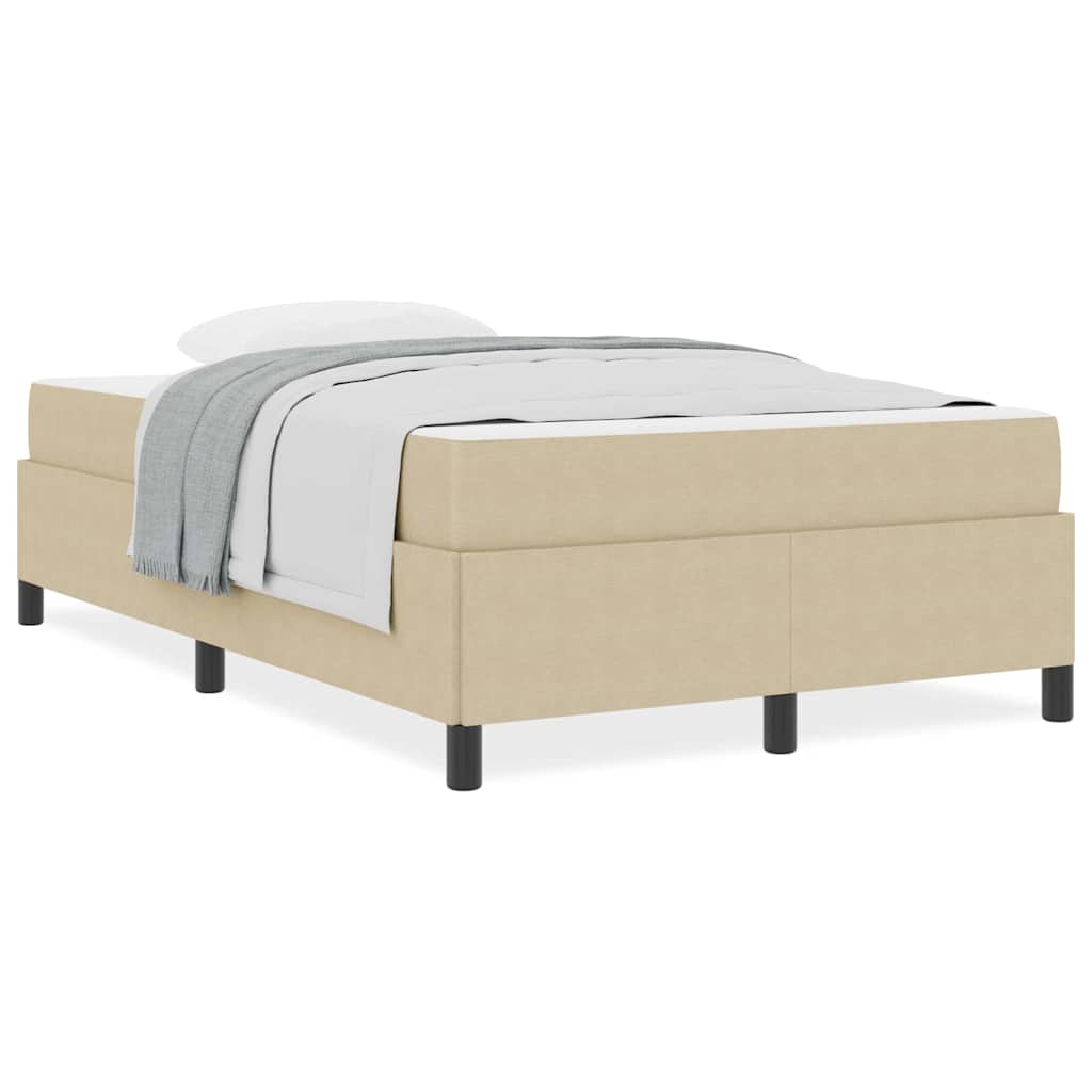 vidaXL Cadru de pat cu saltea Verde deschis gri 120 x 190 cm țesătură