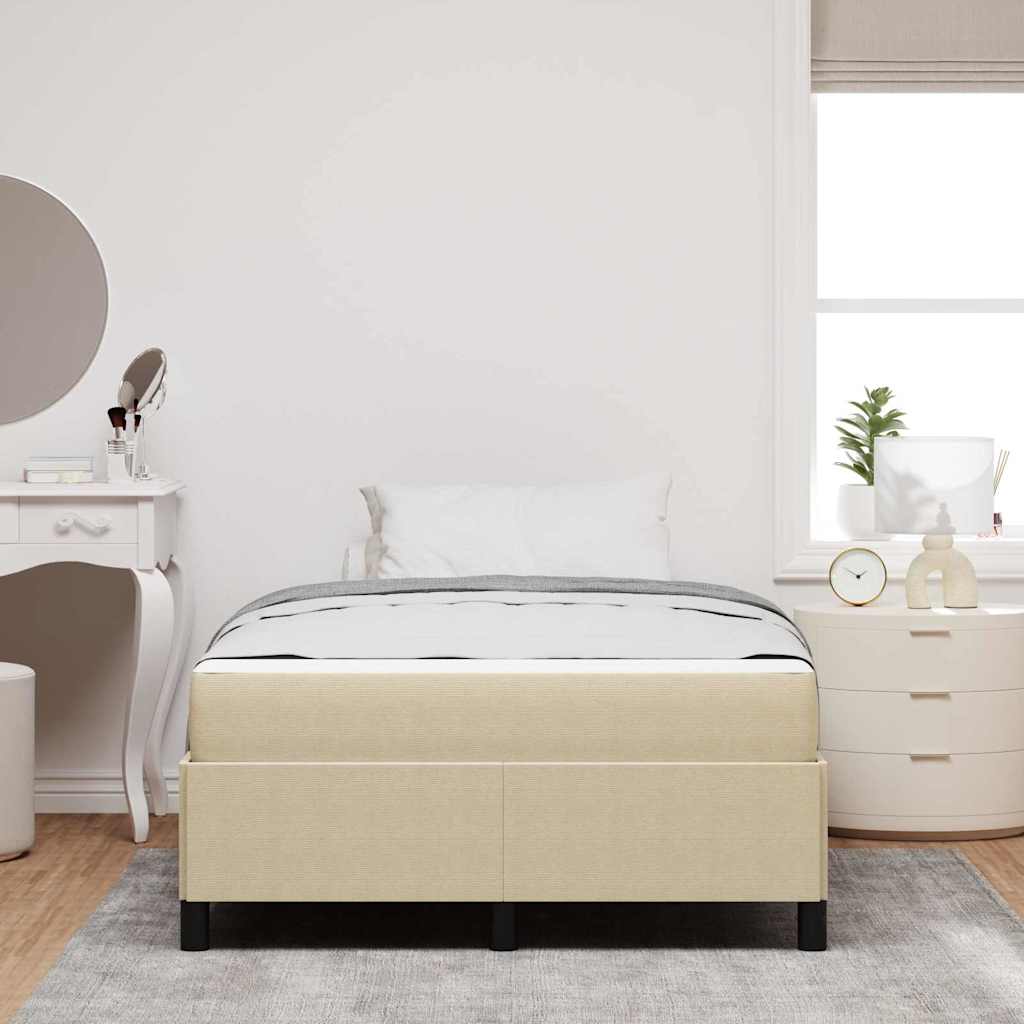 vidaXL Cadru de pat cu saltea Verde deschis gri 120 x 190 cm țesătură