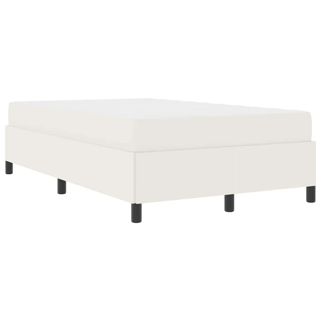 vidaXL Cadru de pat Crem 120 x 200 cm Țesătură de catifea