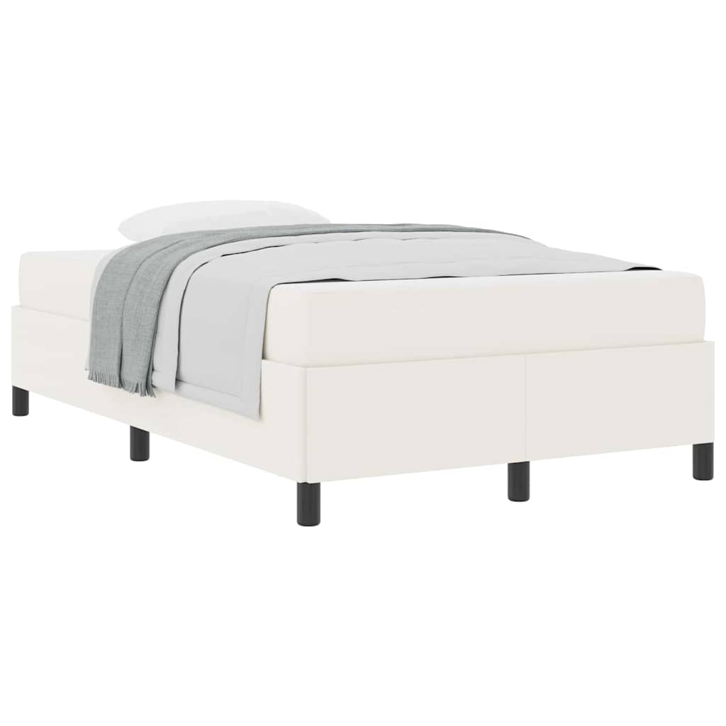 vidaXL Cadru de pat Crem 120 x 200 cm Țesătură de catifea