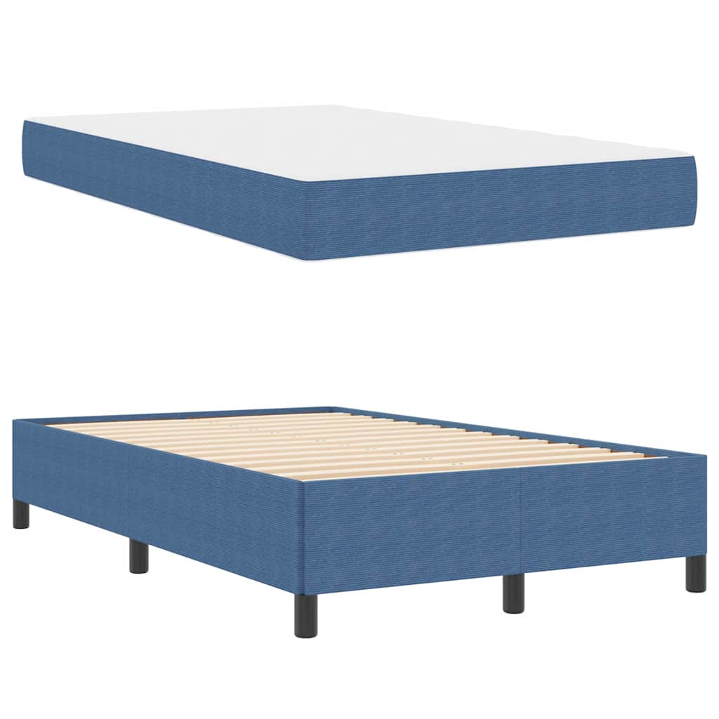 vidaXL Cadru de pat albastru 120 x 200 cm Țesătură de catifea vidaXL Cadru de pat albastru 120 x 200 cm Țesătură de catifea