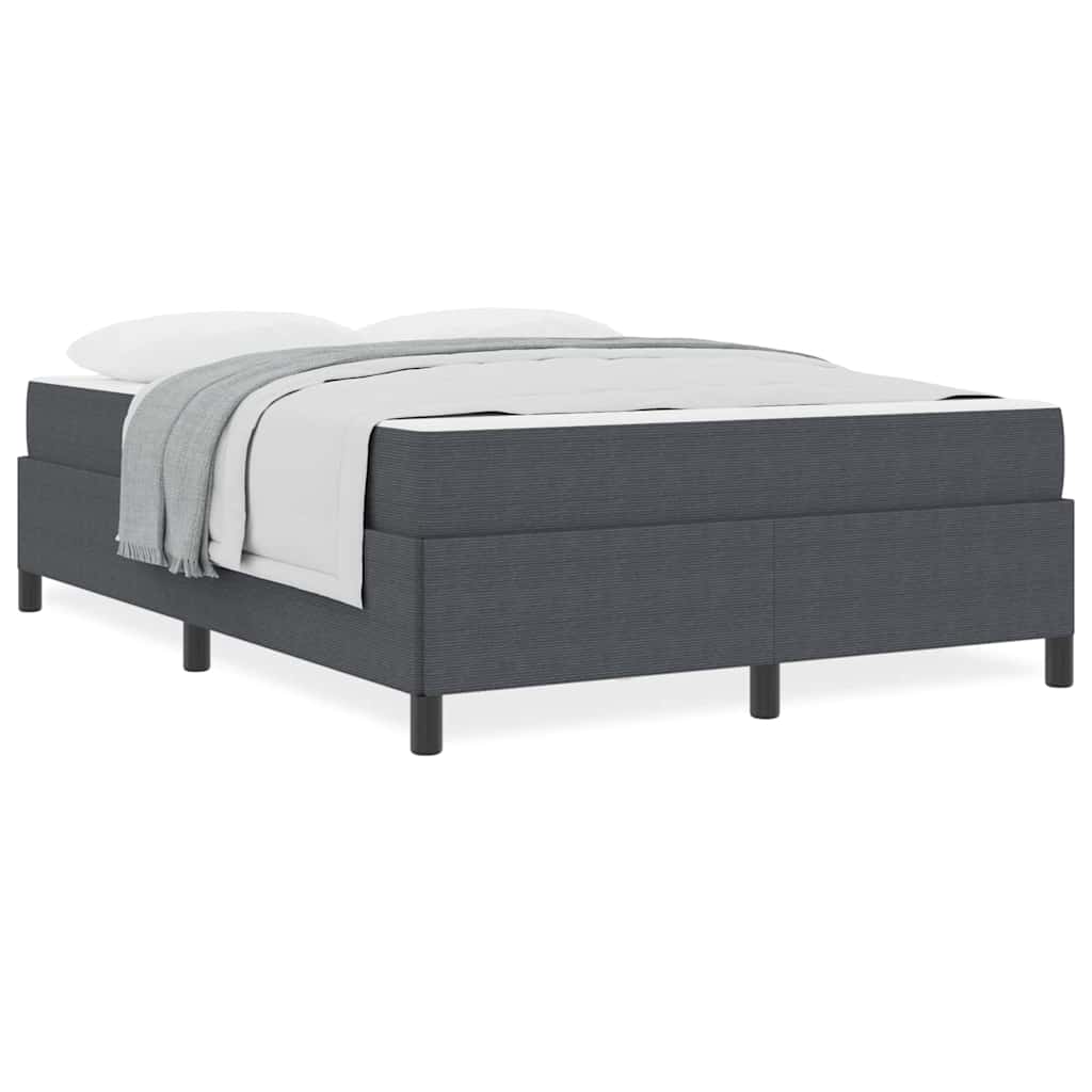 vidaXL Cadru de pat Gri închis 140 x 200 cm Țesătură de catifea vidaXL Cadru de pat Gri închis 140 x 200 cm Țesătură de catifea
