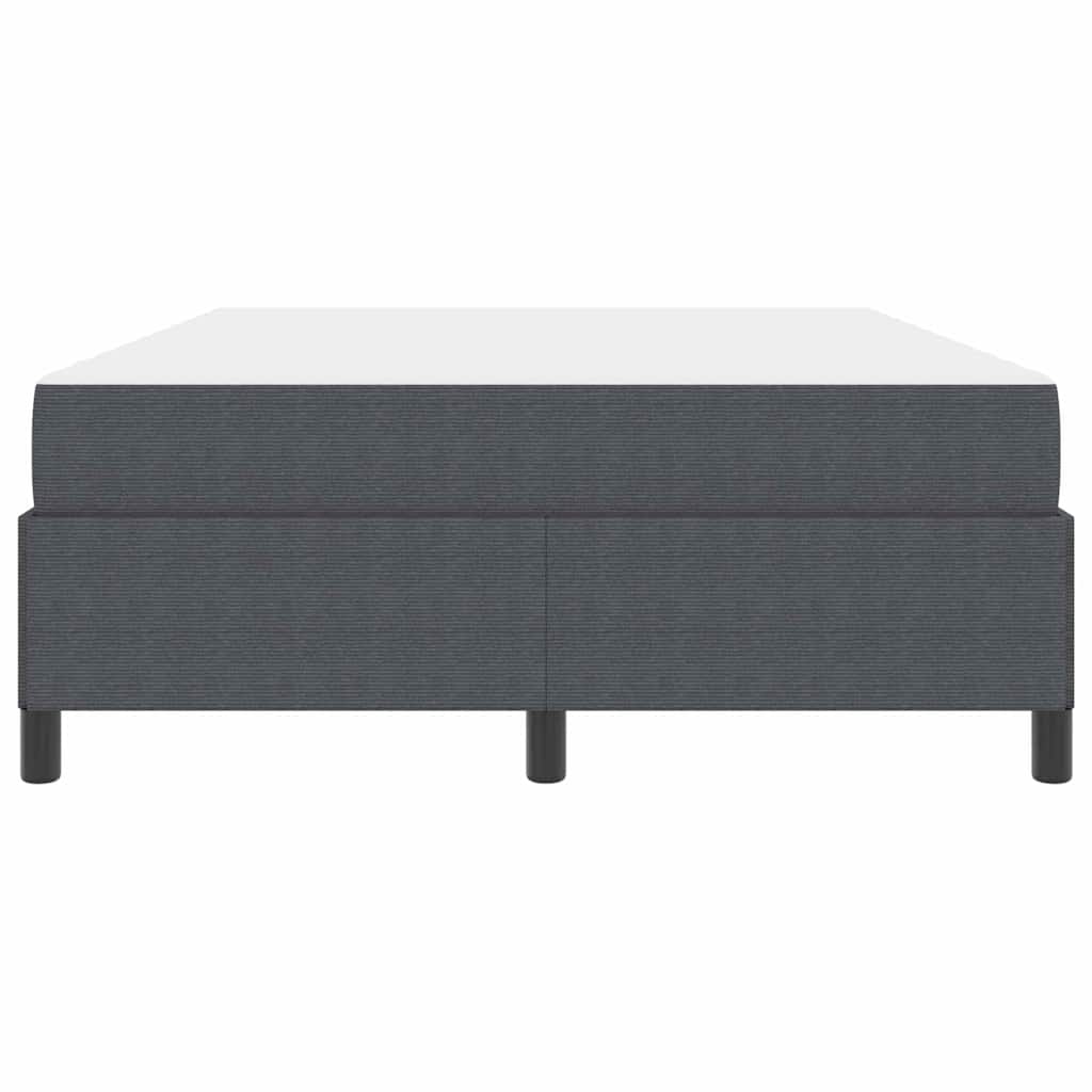 vidaXL Cadru de pat Gri închis 140 x 200 cm Țesătură de catifea vidaXL Cadru de pat Gri închis 140 x 200 cm Țesătură de catifea