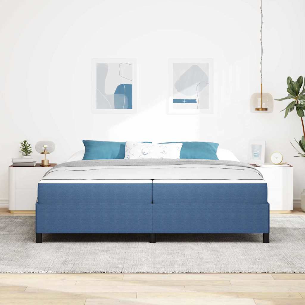 vidaXL Cadru de pat albastru 200 x 200 cm Țesătură de catifea