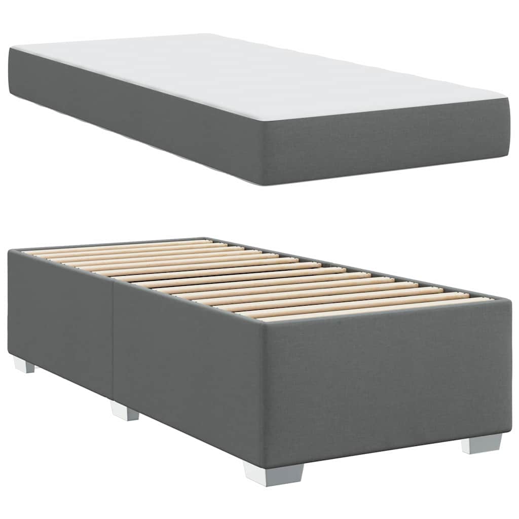 vidaXL Cadru de pat Gri închis 80 x 200 cm țesătură vidaXL Cadru de pat Gri închis 80 x 200 cm țesătură