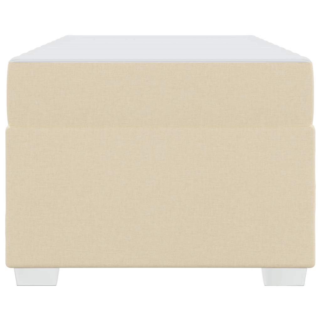 vidaXL Cadru de pat cu saltea Crem 90 x 190 cm țesătură