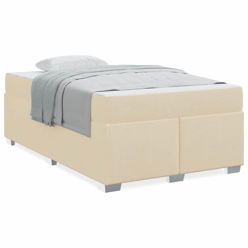 vidaXL Cadru de pat Crem 120 x 190 cm țesătură vidaXL Cadru de pat Crem 120 x 190 cm țesătură