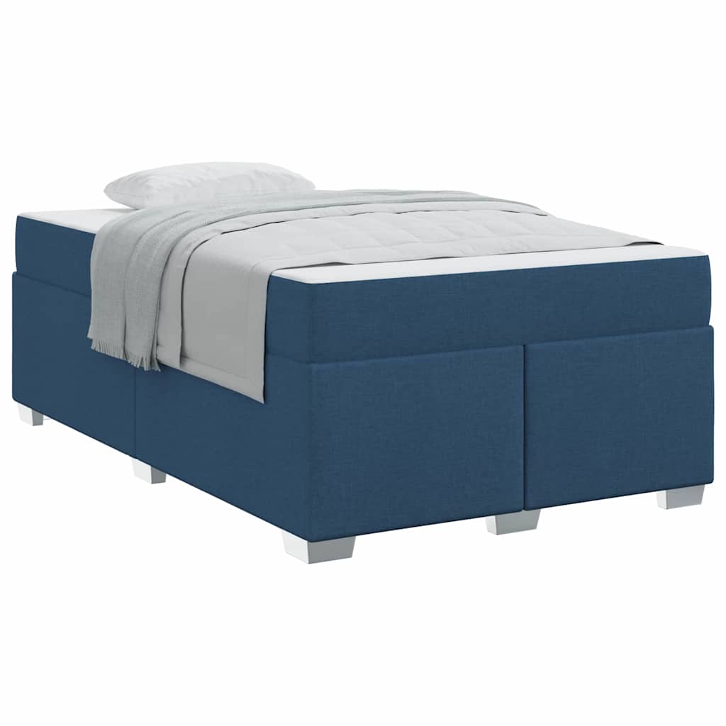 vidaXL Cadru de pat albastru 120 x 190 cm țesătură