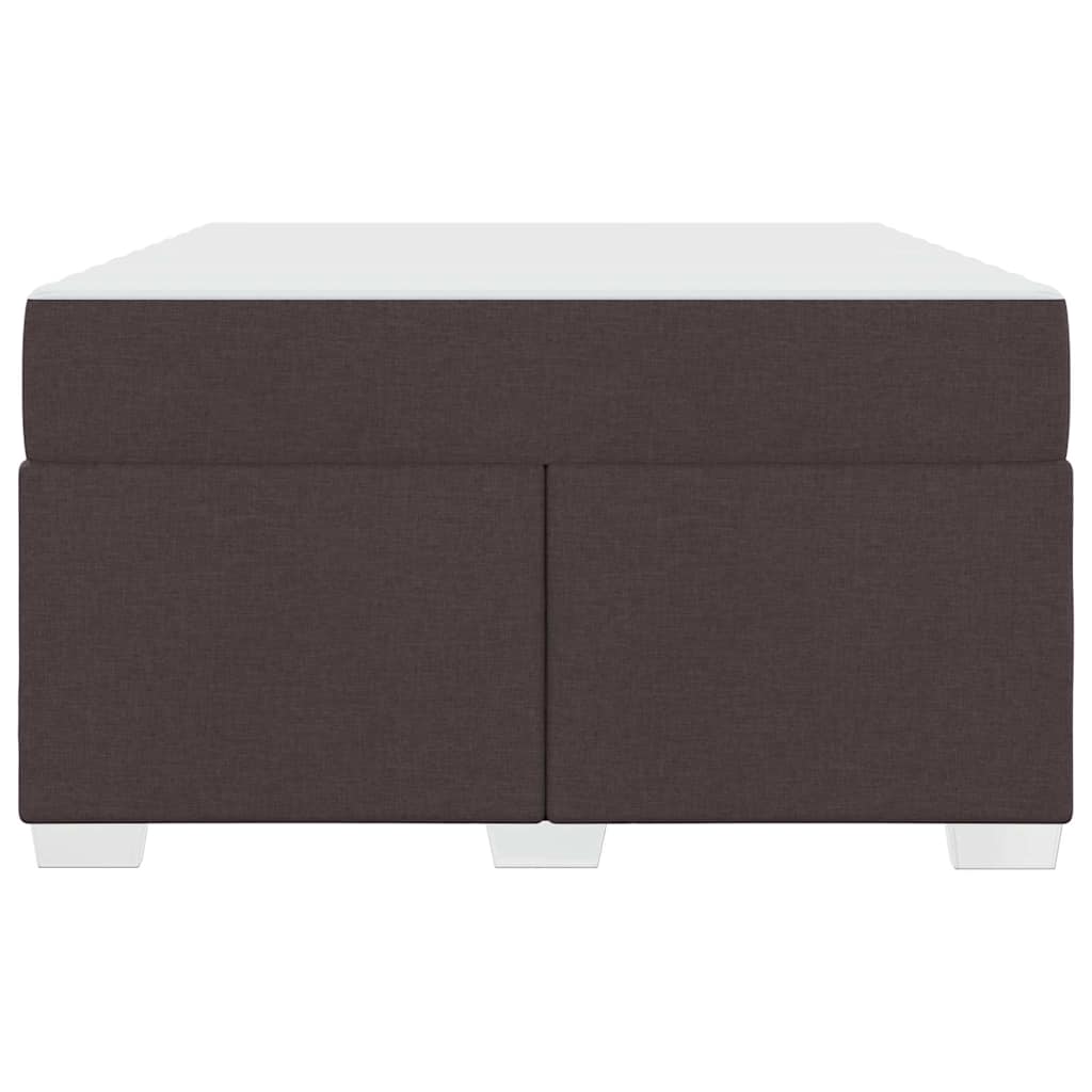 vidaXL Cadru de pat cu saltea Maro închis 120 x 200 cm țesătură