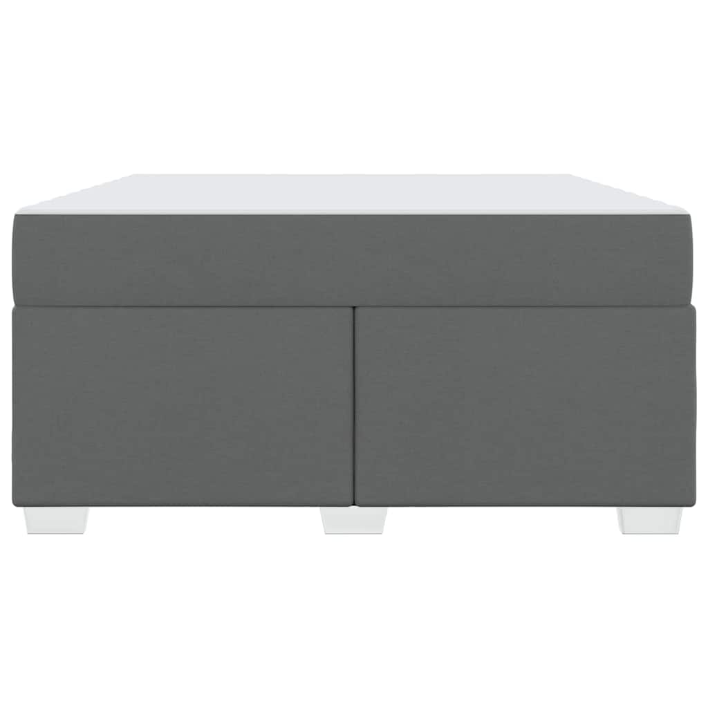 vidaXL Cadru de pat cu saltea Gri închis 140 x 200 cm țesătură