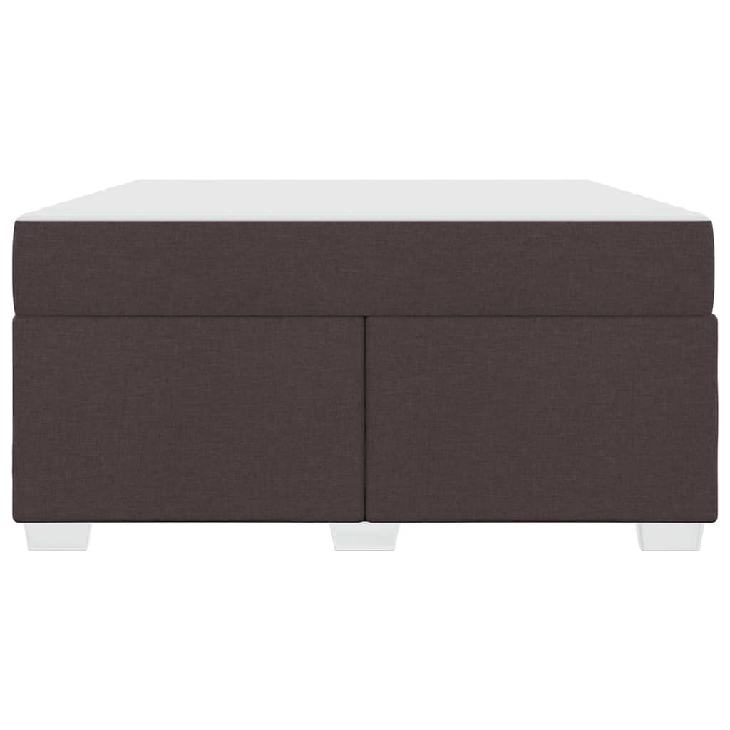 vidaXL Cadru de pat cu saltea Maro închis 160 x 200 cm țesătură