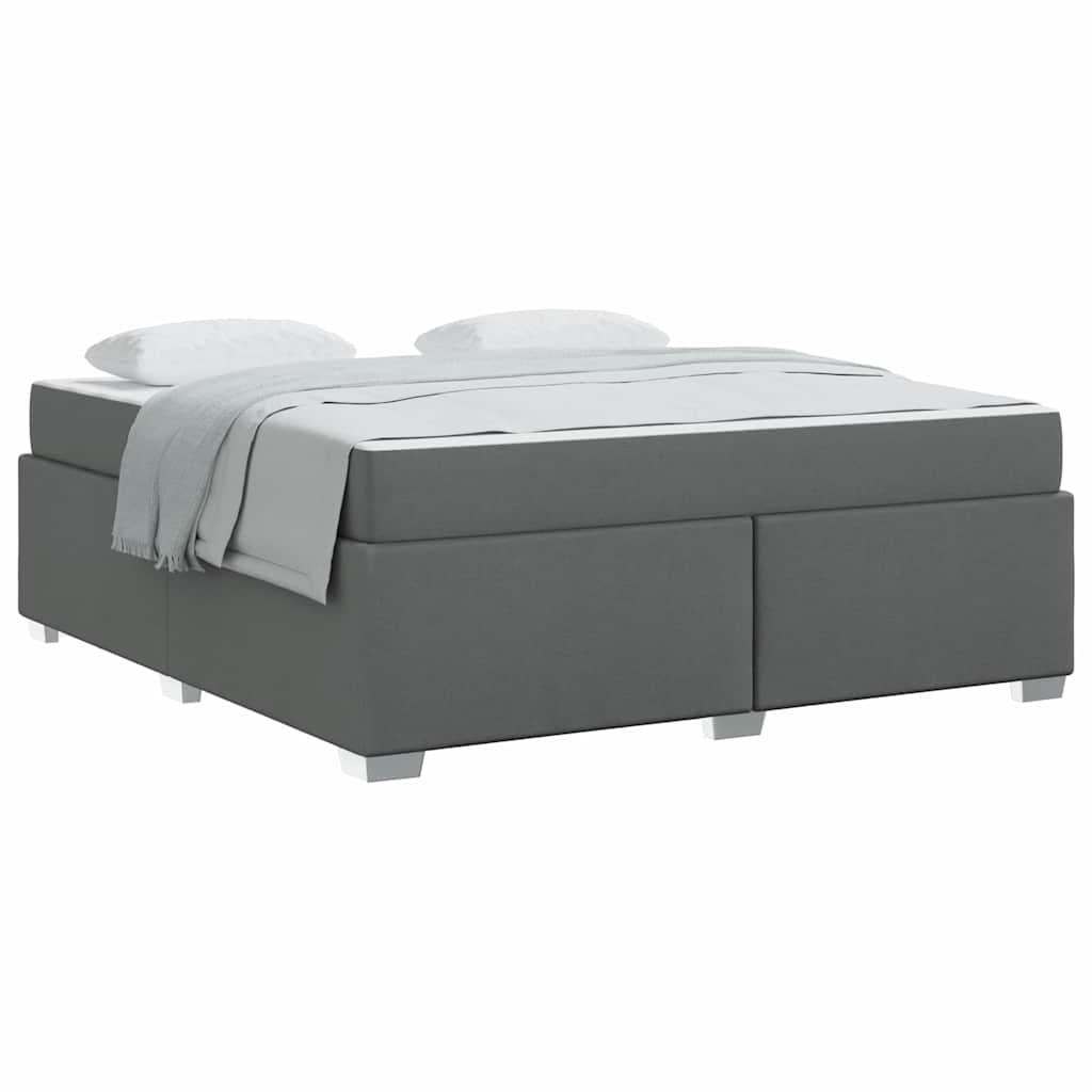 vidaXL Cadru de pat Gri închis 180 x 200 cm țesătură vidaXL Cadru de pat Gri închis 180 x 200 cm țesătură