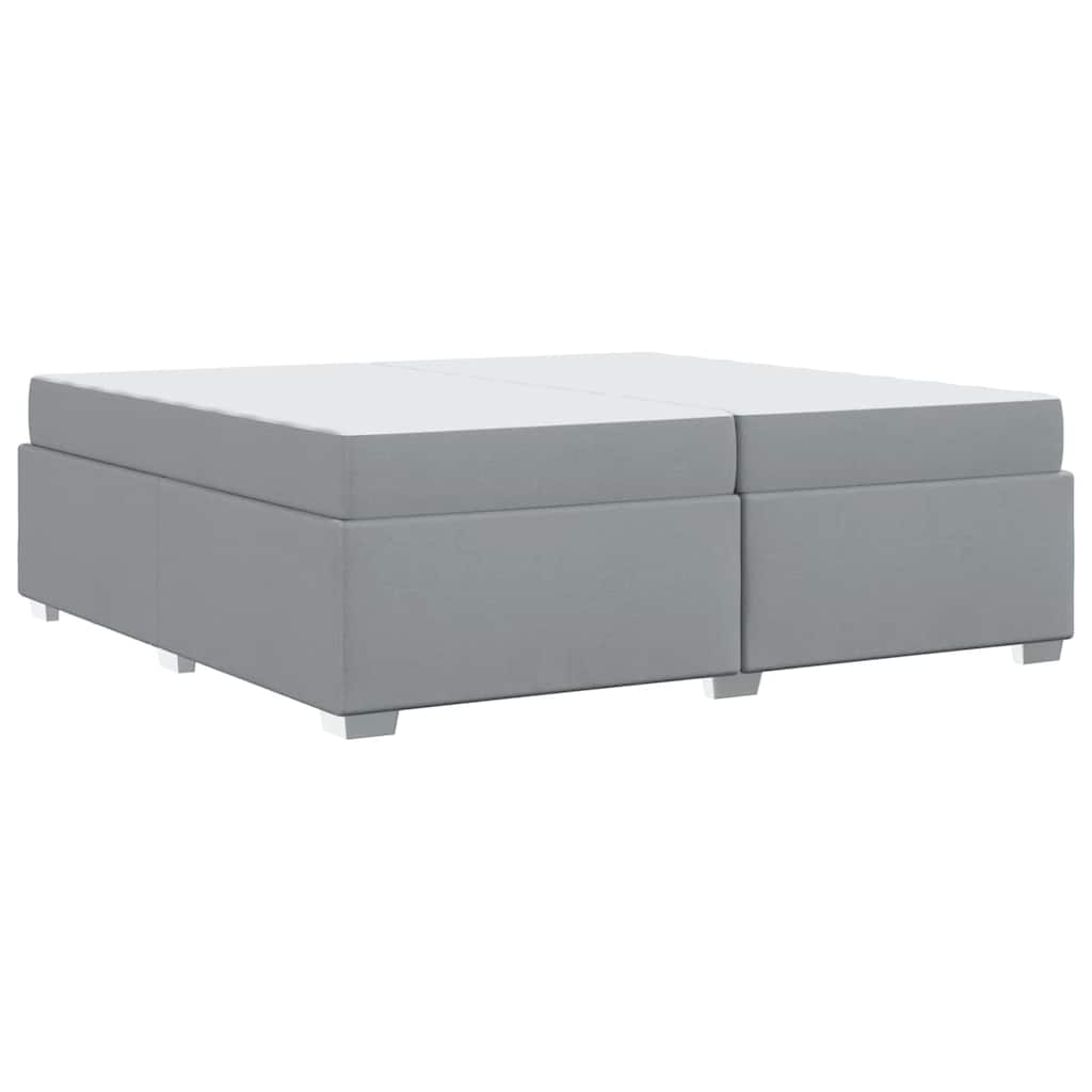 vidaXL Cadru de pat Gri deschis 200 x 200 cm țesătură vidaXL Cadru de pat Gri deschis 200 x 200 cm țesătură