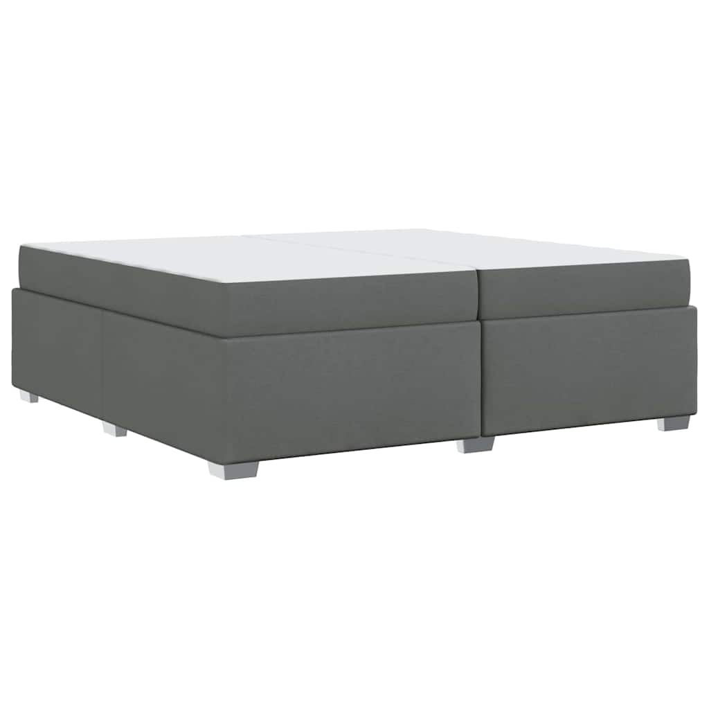 vidaXL Cadru de pat Gri închis 200 x 200 cm țesătură vidaXL Cadru de pat Gri închis 200 x 200 cm țesătură