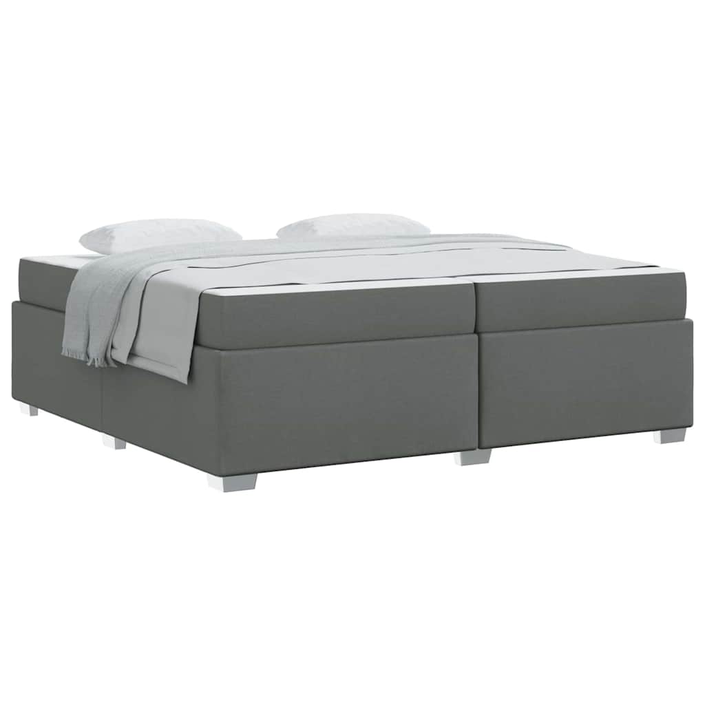 vidaXL Cadru de pat Gri închis 200 x 200 cm țesătură vidaXL Cadru de pat Gri închis 200 x 200 cm țesătură