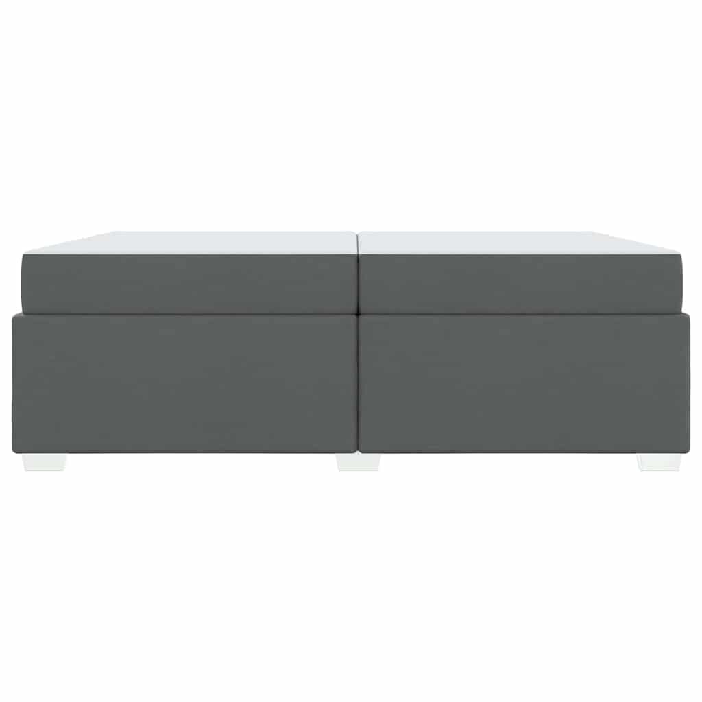 vidaXL Cadru de pat Gri închis 200 x 200 cm țesătură vidaXL Cadru de pat Gri închis 200 x 200 cm țesătură