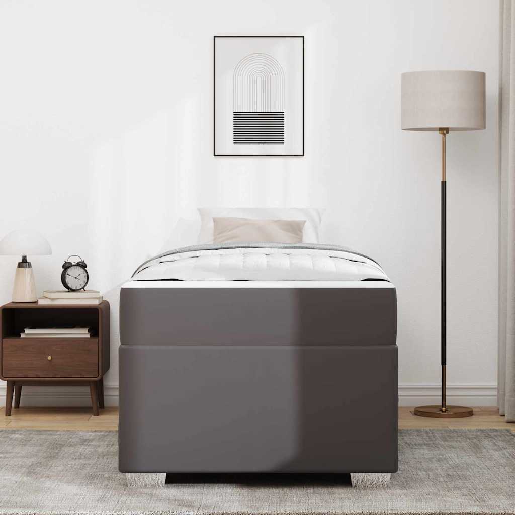 vidaXL Cadru de pat Gri 80 x 200 cm Piele artificială vidaXL Cadru de pat Gri 80 x 200 cm Piele artificială