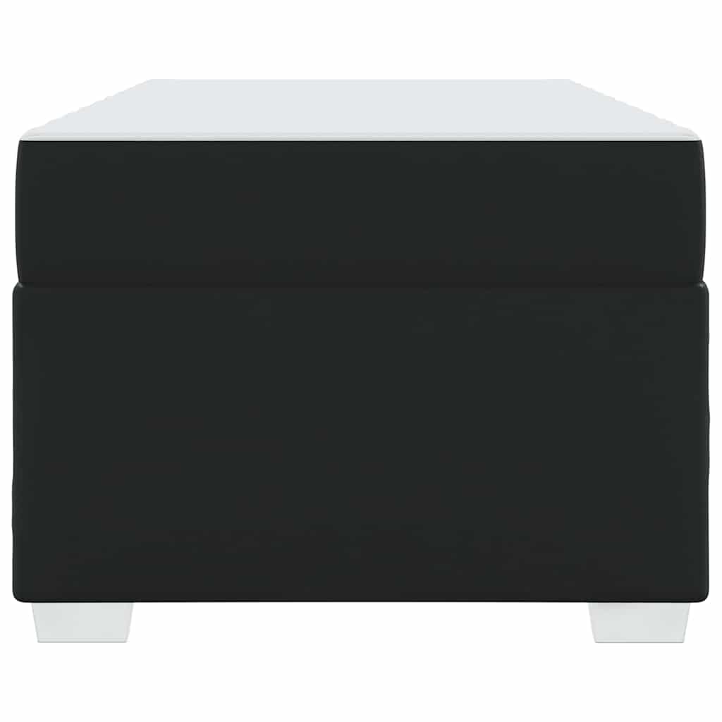 vidaXL Cadru de pat cu saltea Negru 90 x 200 cm țesătură