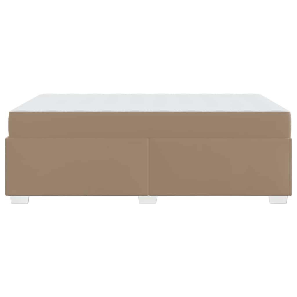 vidaXL Cadru de pat cu saltea Cappuccino 90 x 200 cm țesătură