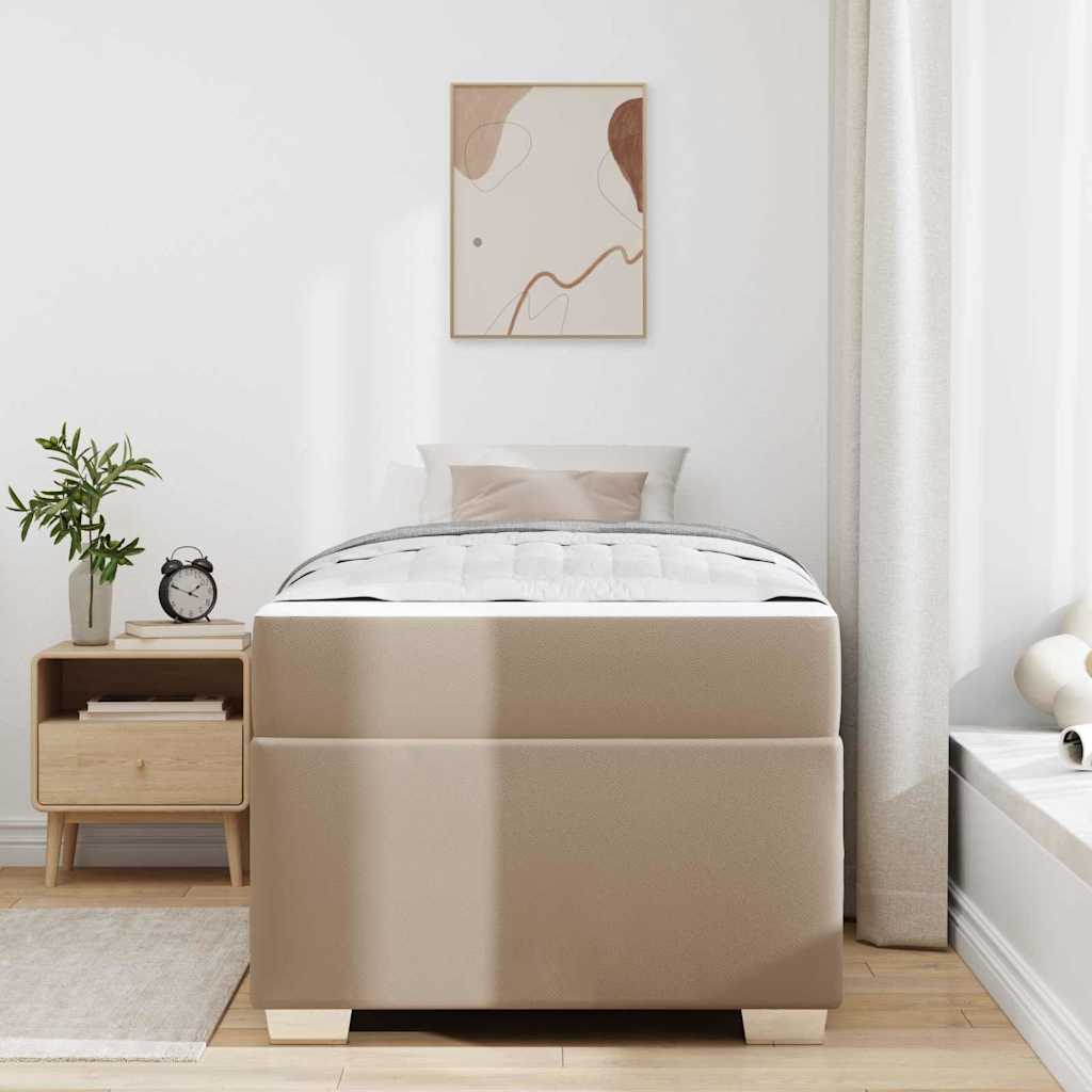 vidaXL Cadru de pat Cappuccino 100 x 200 cm Piele artificială vidaXL Cadru de pat Cappuccino 100 x 200 cm Piele artificială