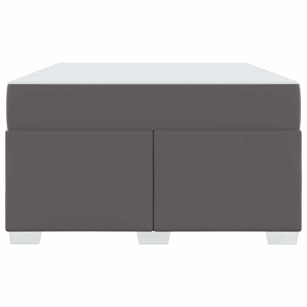 vidaXL Cadru de pat Gri 120 x 190 cm Piele artificială vidaXL Cadru de pat Gri 120 x 190 cm Piele artificială