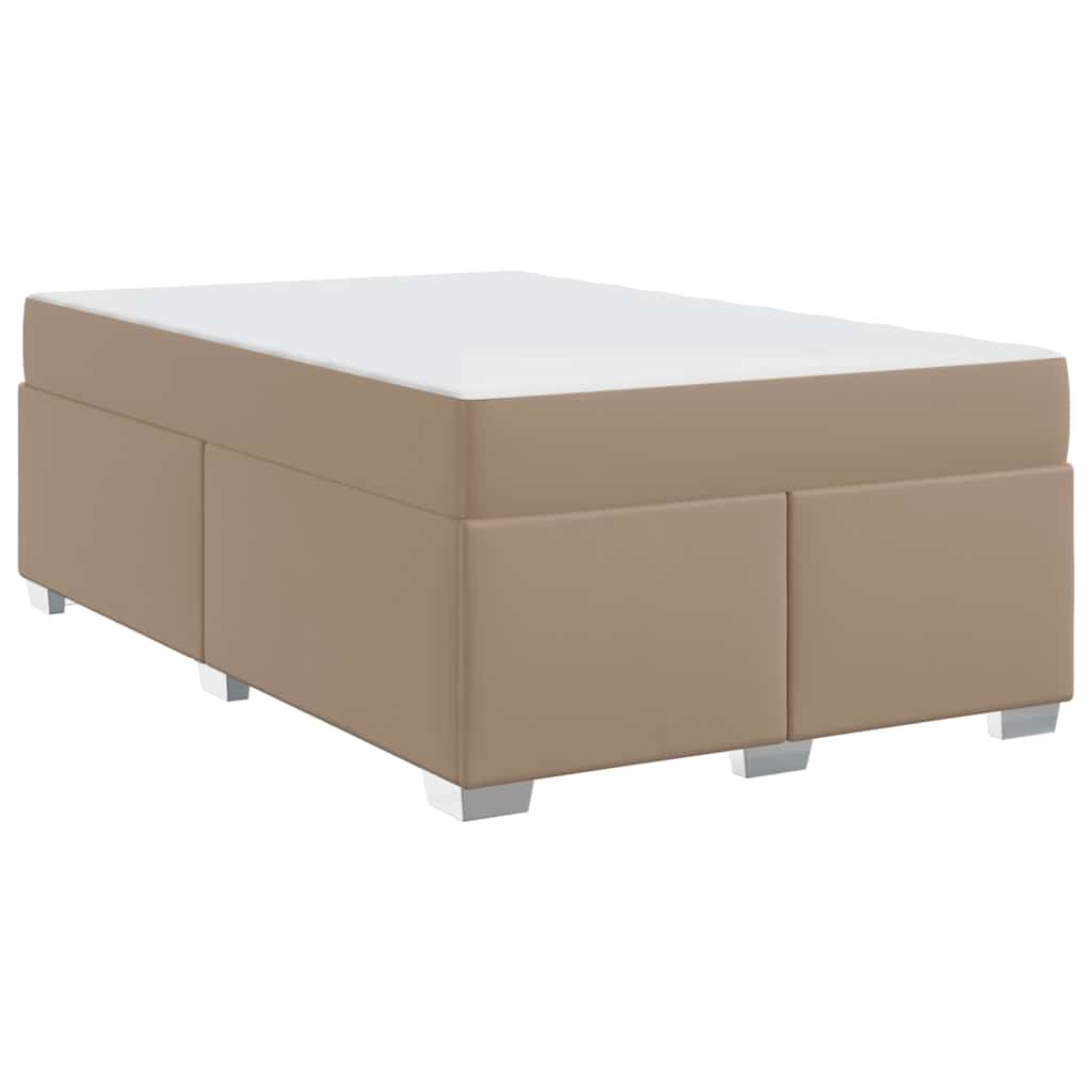 vidaXL Cadru de pat Cappuccino 120 x 190 cm Piele artificială vidaXL Cadru de pat Cappuccino 120 x 190 cm Piele artificială