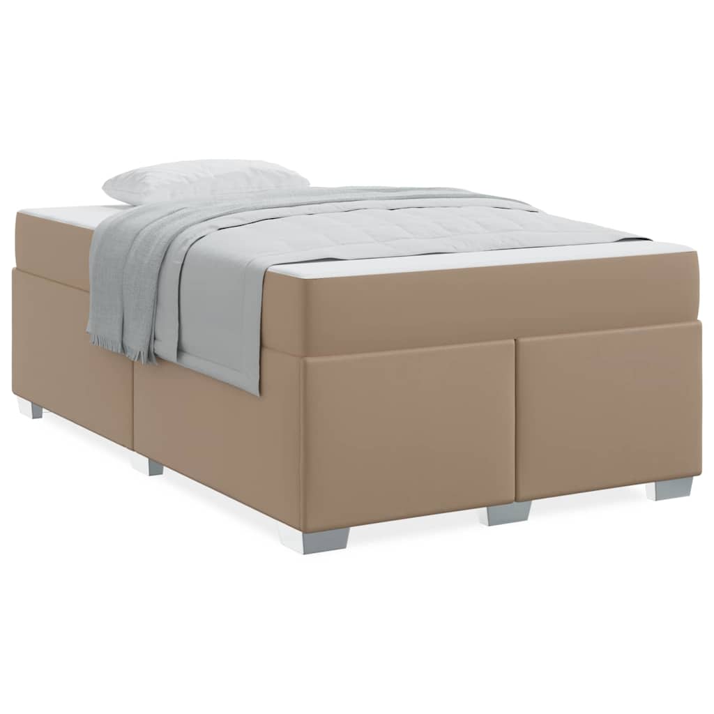 vidaXL Cadru de pat Cappuccino 120 x 190 cm Piele artificială vidaXL Cadru de pat Cappuccino 120 x 190 cm Piele artificială
