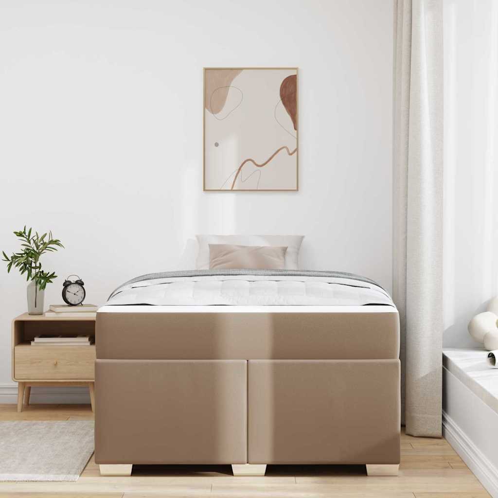 vidaXL Cadru de pat Cappuccino 120 x 190 cm Piele artificială vidaXL Cadru de pat Cappuccino 120 x 190 cm Piele artificială