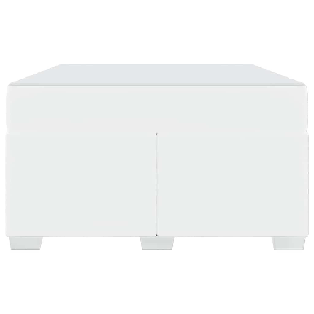 vidaXL Cadru de pat cu saltea Alb 120 x 200 cm țesătură