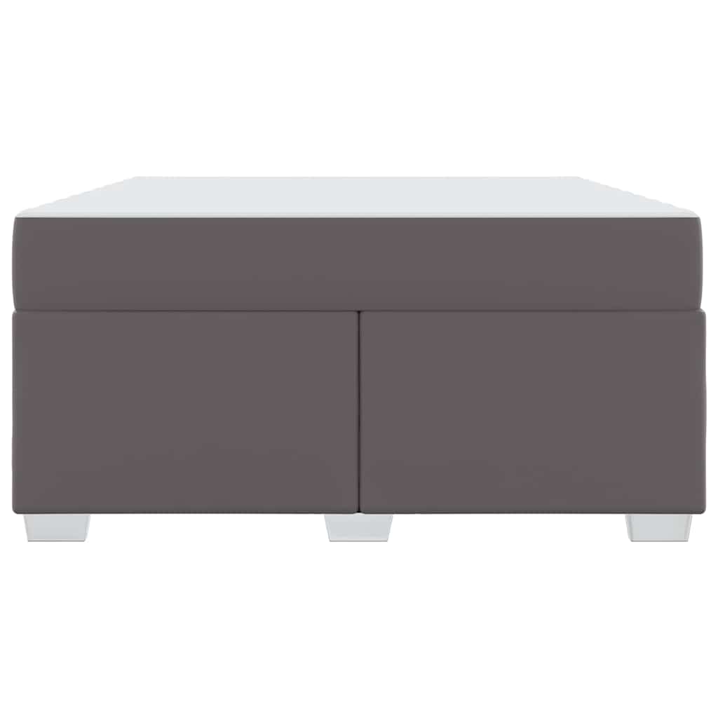 vidaXL Cadru de pat Gri 140 x 200 cm Piele artificială vidaXL Cadru de pat Gri 140 x 200 cm Piele artificială