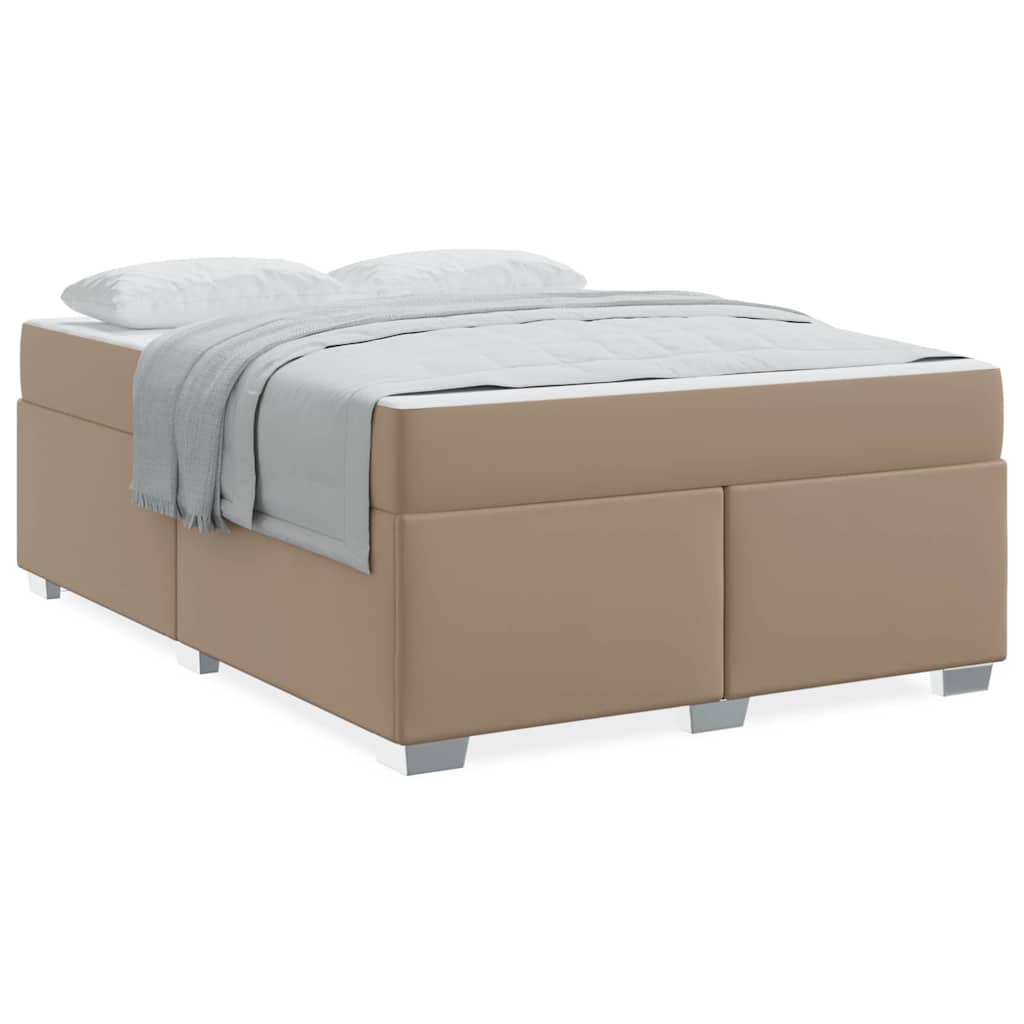 vidaXL Cadru de pat Cappuccino 140 x 200 cm Piele artificială