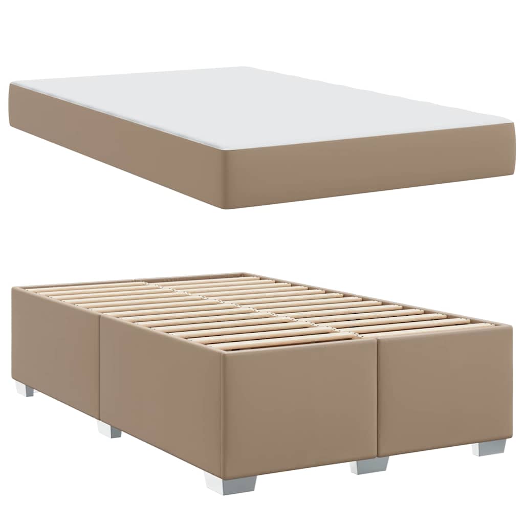 vidaXL Cadru de pat Cappuccino 140 x 200 cm Piele artificială