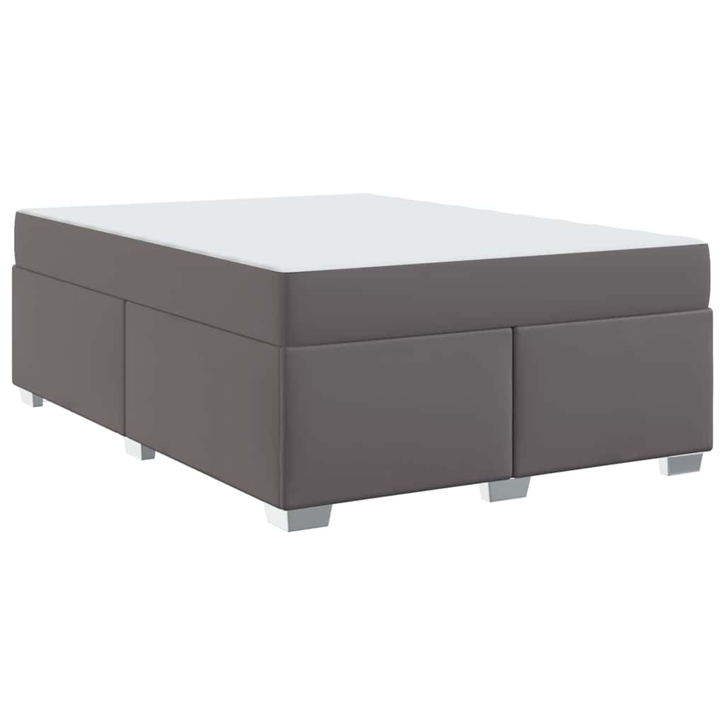 vidaXL Cadru de pat Gri 160 x 200 cm Piele artificială vidaXL Cadru de pat Gri 160 x 200 cm Piele artificială