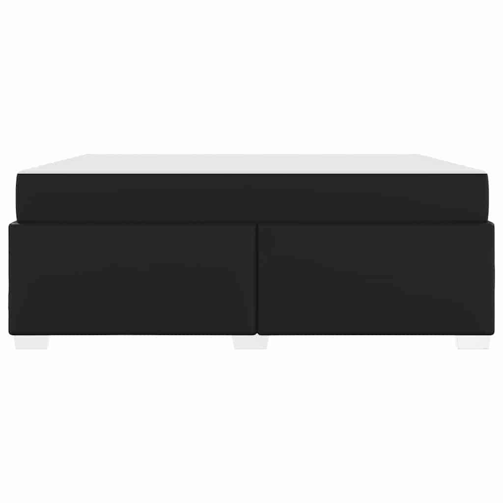 vidaXL Cadru de pat cu saltea Negru 180 x 200 cm țesătură