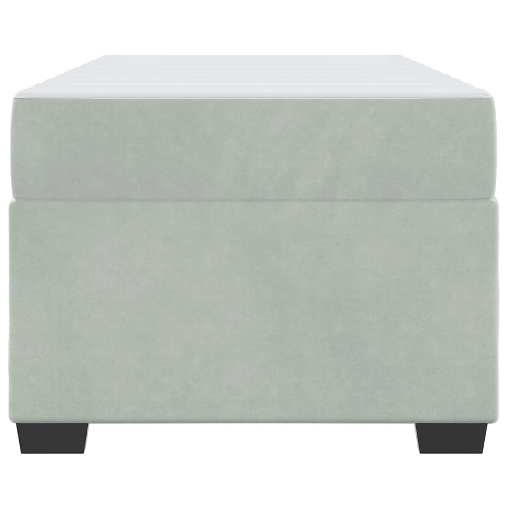 vidaXL Cadru de pat cu saltea Gri deschis 90 x 190 cm Catifea