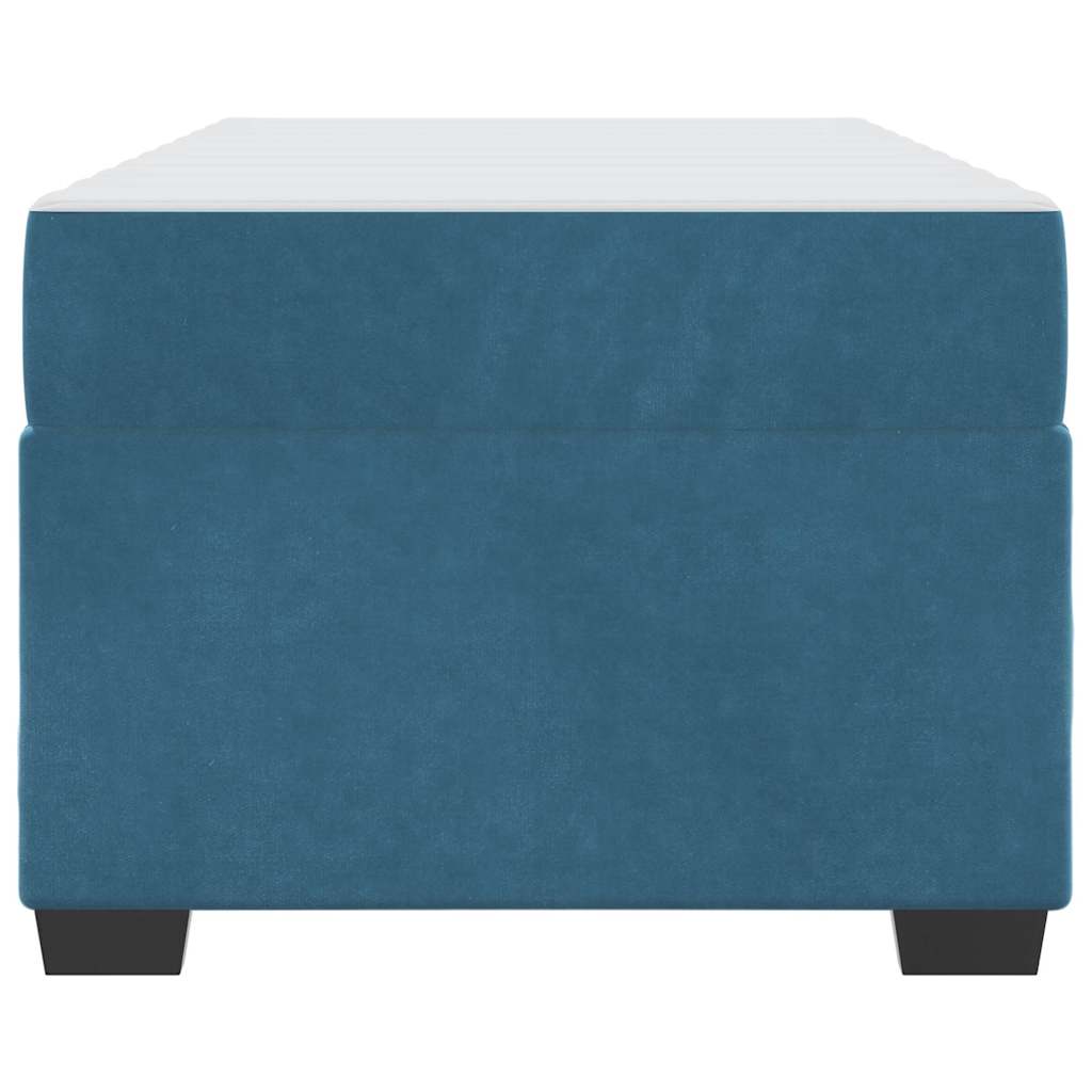 vidaXL Cadru de pat cu saltea Albastru închis 90 x 200 cm Catifea