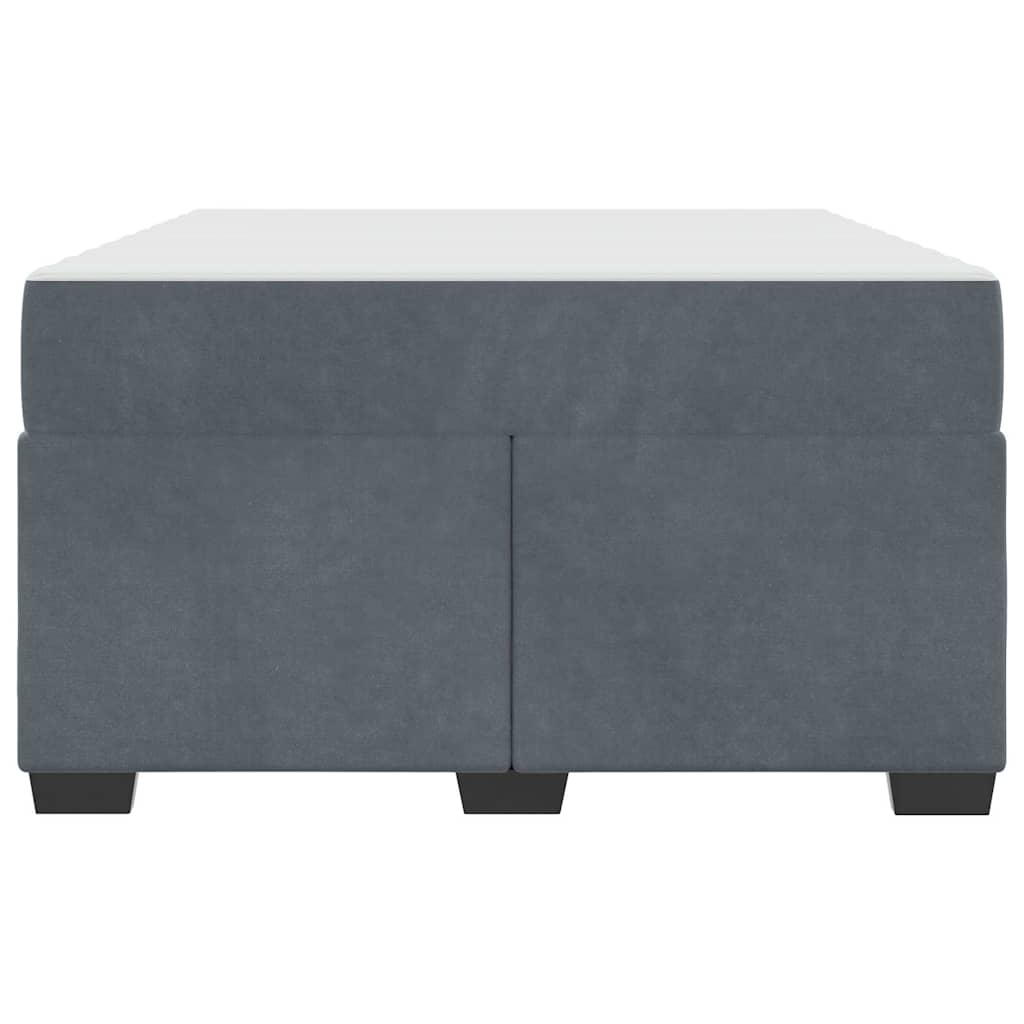 vidaXL Cadru de pat cu saltea Gri închis 120 x 190 cm Catifea