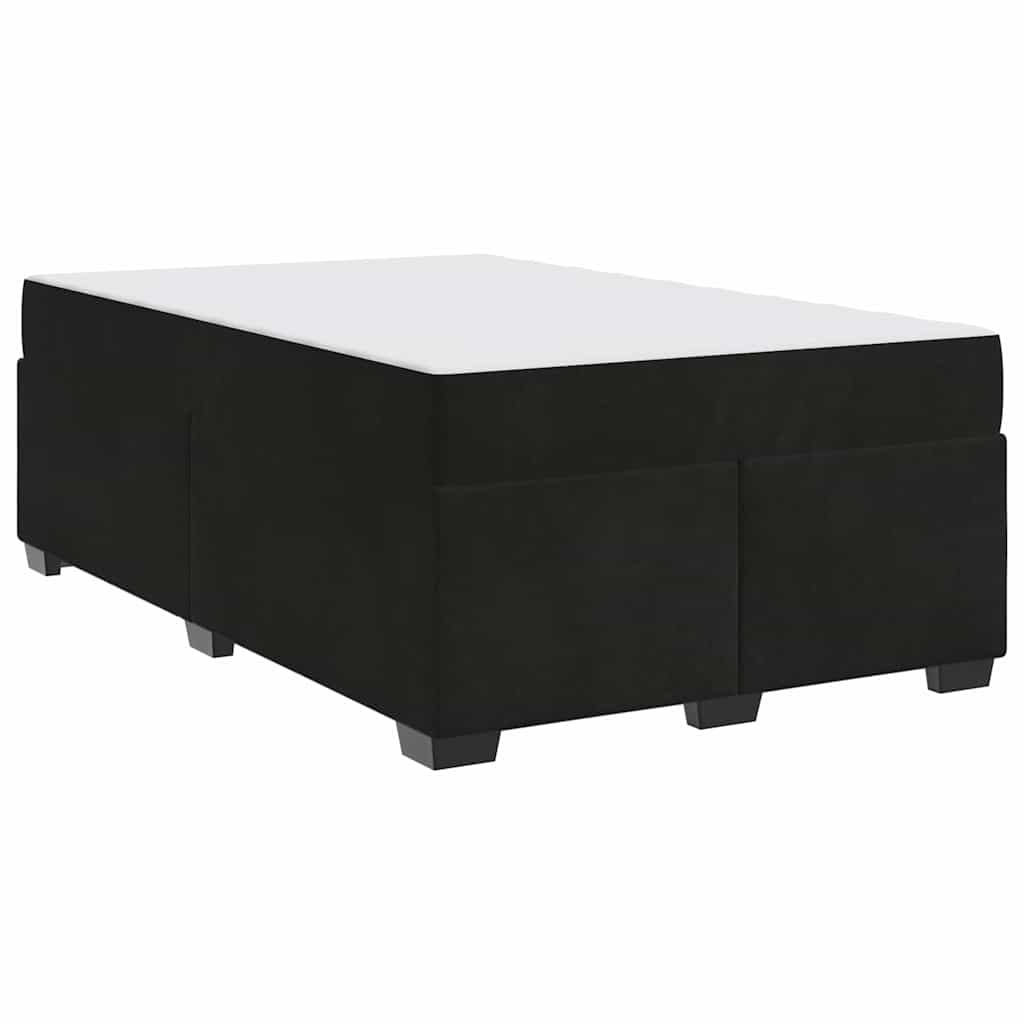 vidaXL Cadru de pat cu saltea cu saltea Negru 120 x 190 cm Catifea