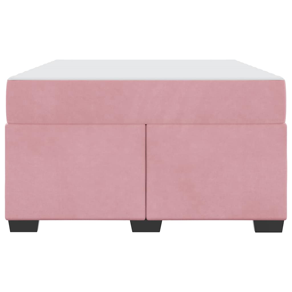 vidaXL Cadru de pat cu saltea cu saltea Roz 120 x 190 cm Catifea