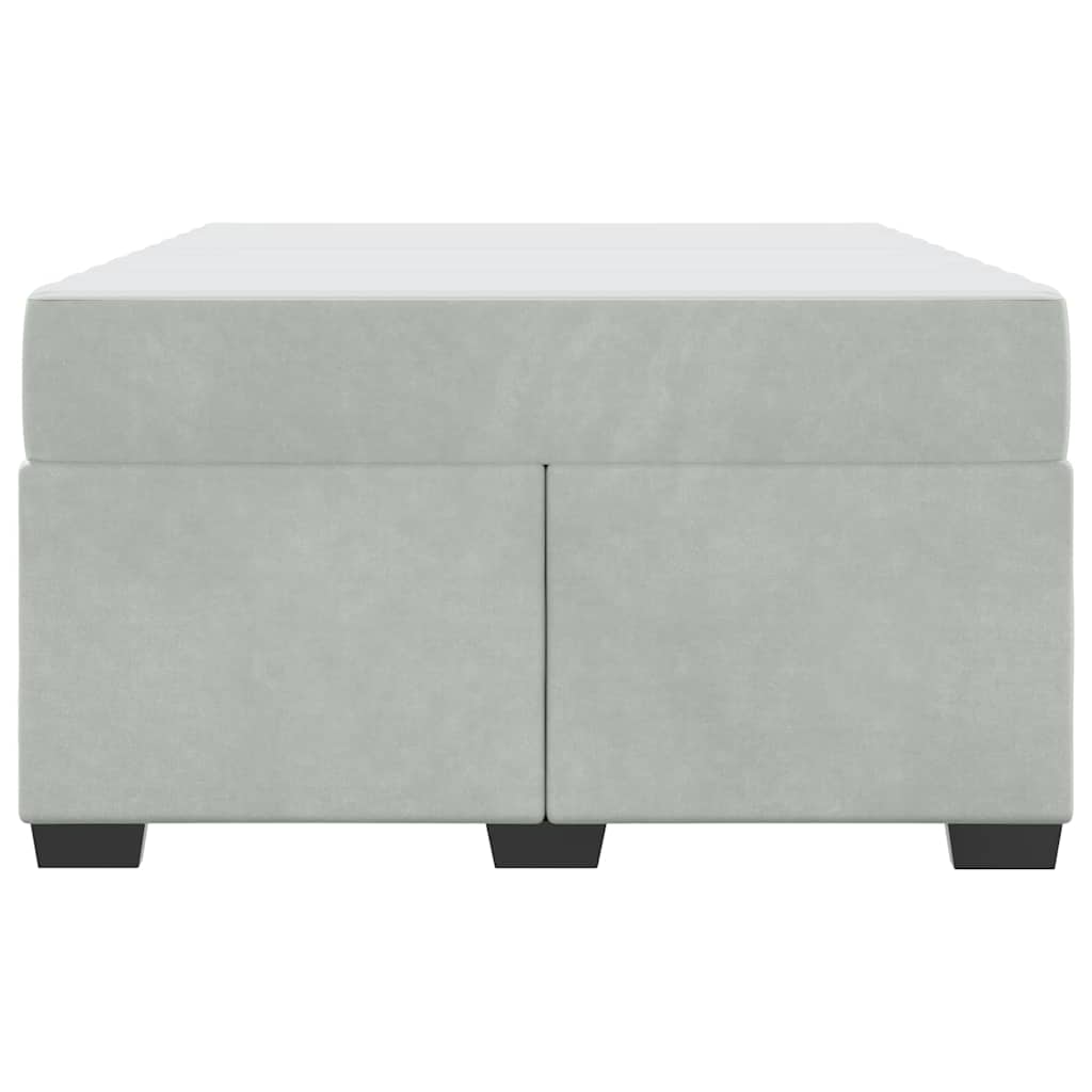 vidaXL Cadru de pat cu saltea Gri deschis 120 x 200 cm Catifea