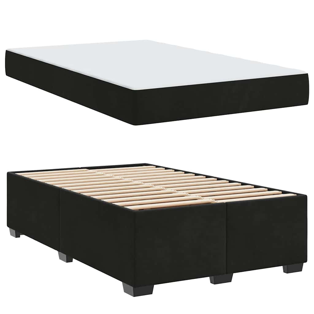 vidaXL Cadru de pat cu saltea cu saltea Negru 120 x 200 cm Catifea