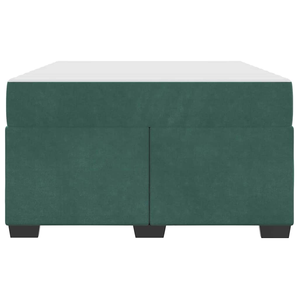 vidaXL Cadru de pat cu saltea Verde închis 120 x 200 cm Catifea