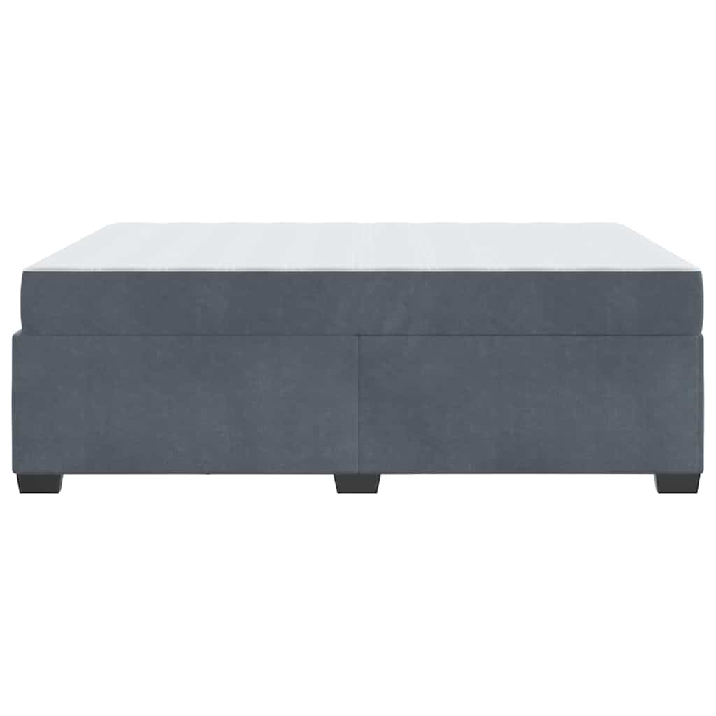 vidaXL Cadru de pat cu saltea Gri închis 140 x 200 cm Catifea