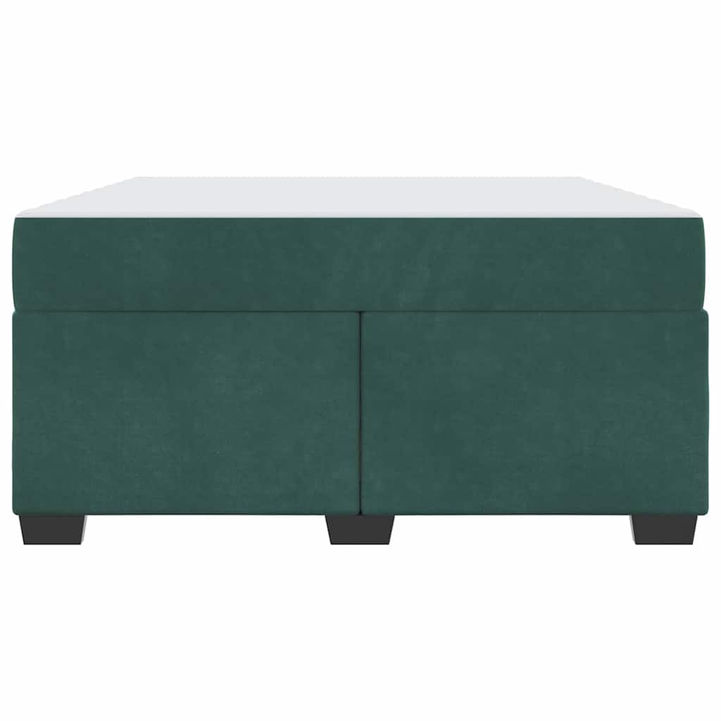vidaXL Cadru de pat cu saltea Verde închis 140 x 200 cm Catifea